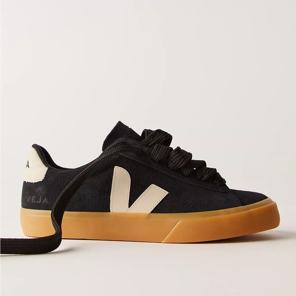 New Veja Campo Bold Sneakers Black Pierre Free People - Picture 2 of 7